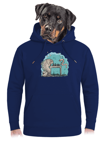 A halat nem lehet kifogni unisex prémium pulóver Navy