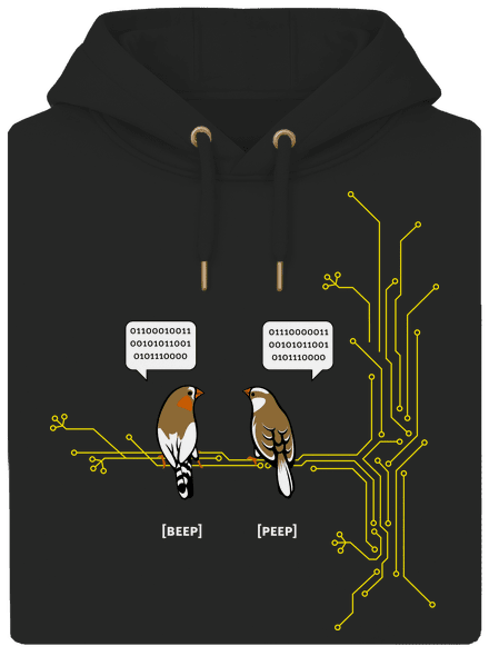 Beep and Peep unisex prémium pulóver Dark Black
