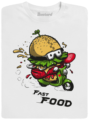 Fast Food férfi hosszú ujjú póló White