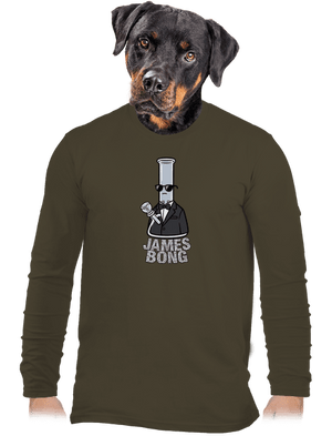 James Bong férfi hosszú ujjú póló Urban Khaki