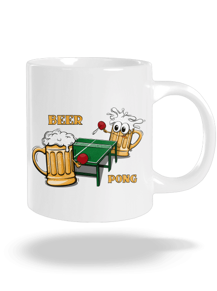 Beer pong nagy bögre White