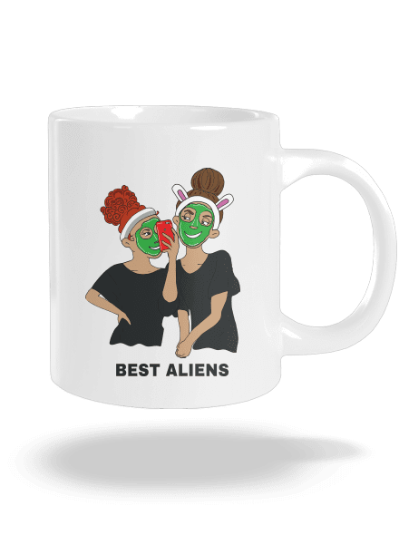 Best aliens nagy bögre White
