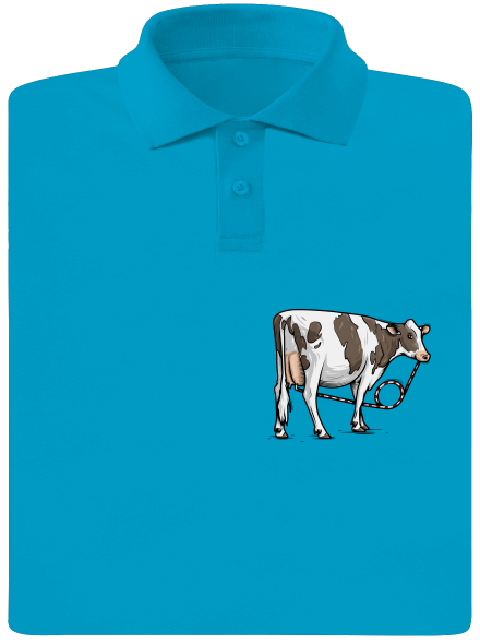Cow drink férfi pólóingek Blue Atol