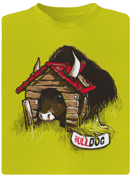 Bulldog gyerek sport póló Neon Yellow