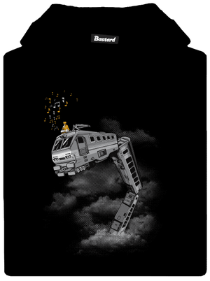 Snake Train gyerek kenguruzsebes pulóver Black