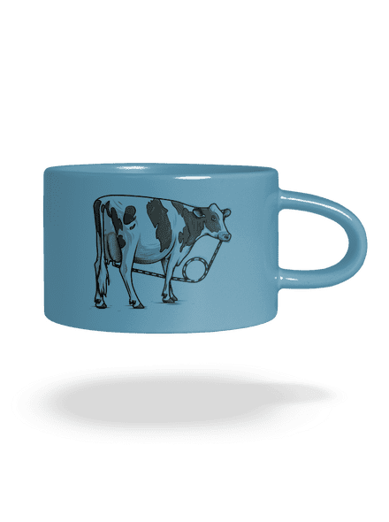 Cow drink macaron bögre Blue Macaron
