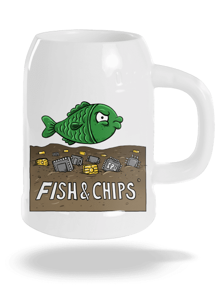Fish and IT chips söröskorsó White
