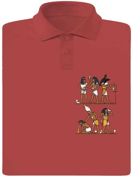 Egyiptomi parti férfi pólóingek Burgundy