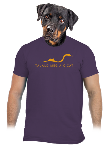Találd meg a cicát férfi póló Urban Purple
