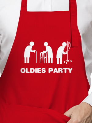 Oldies party kötény Red