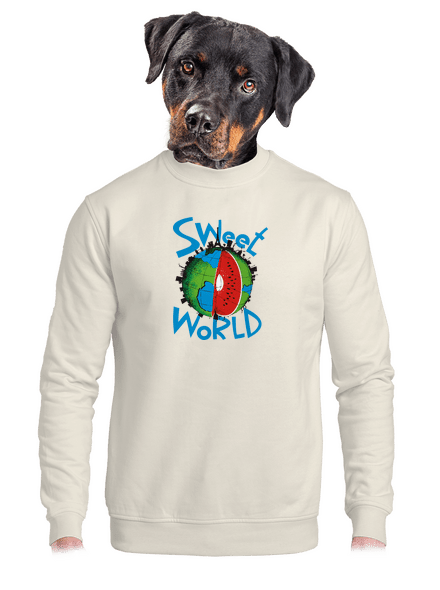 Sweet world unisex crewneck Off White