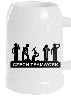 Czech Teamwork söröskorsó White