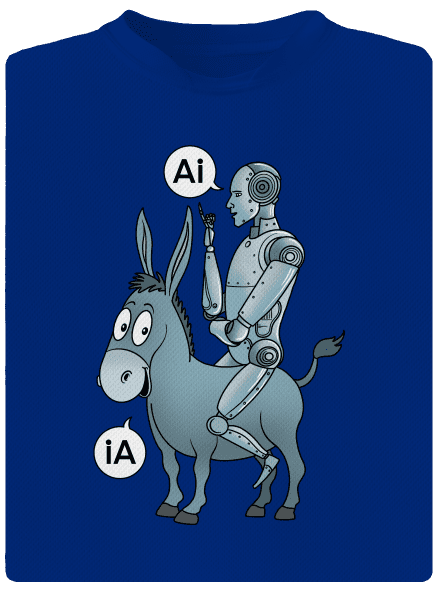 Szamár és AI férfi sportpóló Royal Blue Mal