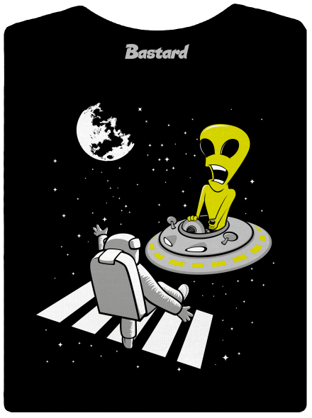 UFO crosswalk prémium női póló Black