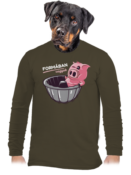 Formában férfi hosszú ujjú póló Urban Khaki