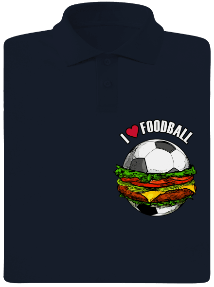 Foodball férfi pólóingek Navy Mal