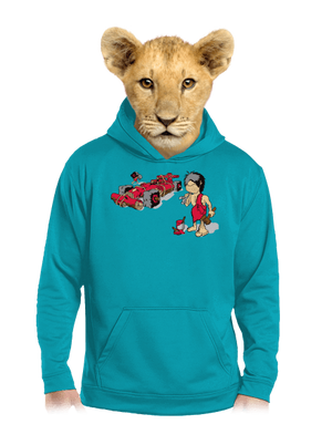 Képlet gyerek kenguruzsebes pulóver Hawaiian Blue