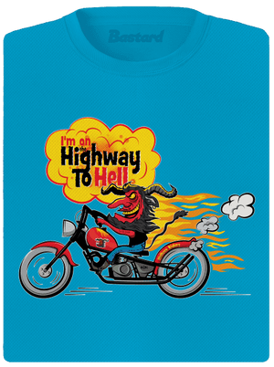 Highway to hell női sportpóló Blue Atol