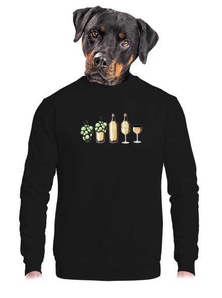 A fehérbor evolúciója unisex crewneck Black