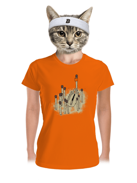  női sportpóló Neon Orange