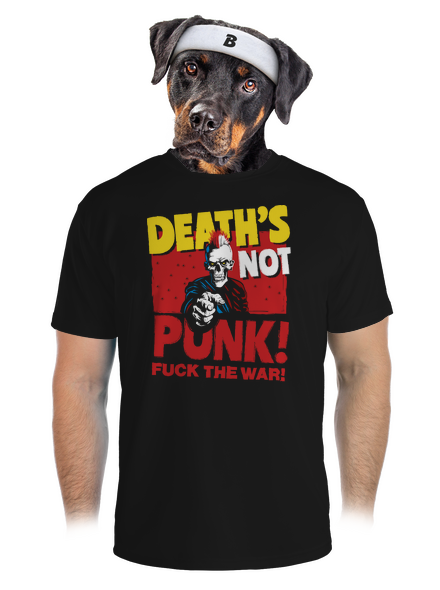 Death's not punk férfi sportpóló Black