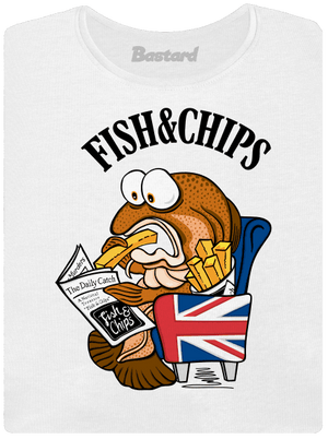 Fish and chips prémium női póló White