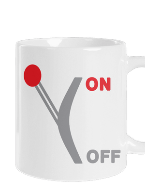 On Off hagyományos bögre White