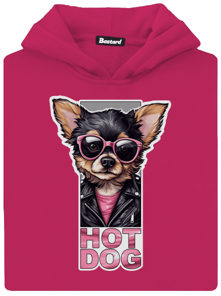 Very hot dog gyerek kenguruzsebes pulóver Hot Pink