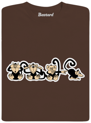 Majmok férfi póló Brown