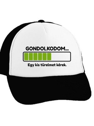 Gondolkodom teherautós sapka Black cap