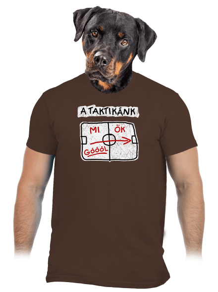 A taktikánk férfi póló Brown