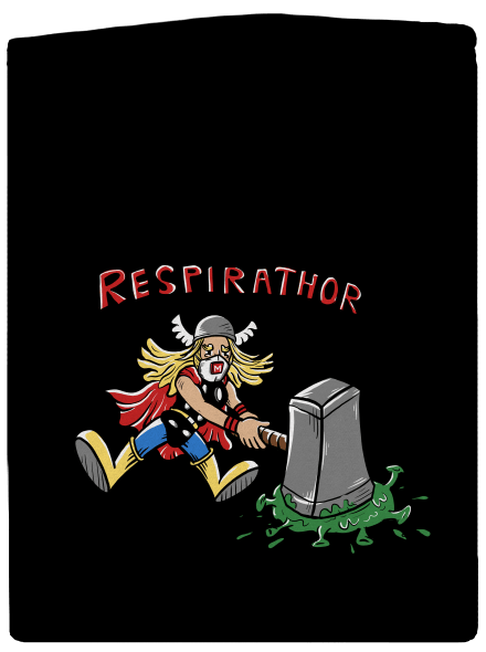 Respirathor cipzáras férfi pulóver Black