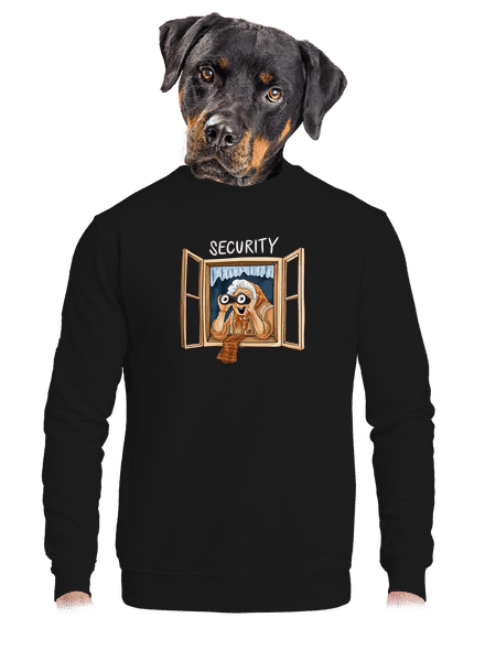 Biztonsági nagymama unisex crewneck Black