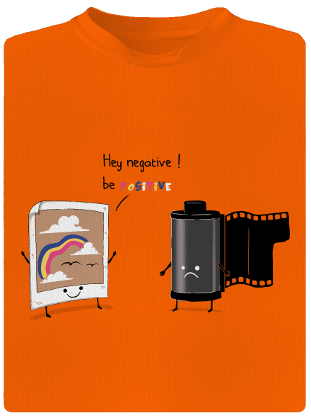 Légy pozitív gyerek sport póló Neon Orange