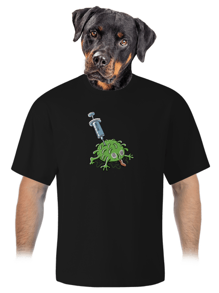 Elakadt covid unisex túlméretezett póló Black