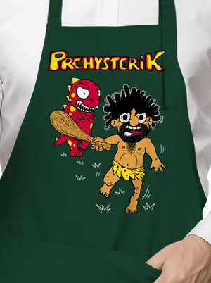 Prehysterik kötény Bottle Green