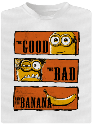 A Jó, a Rossz és a Banán férfi sportpóló White