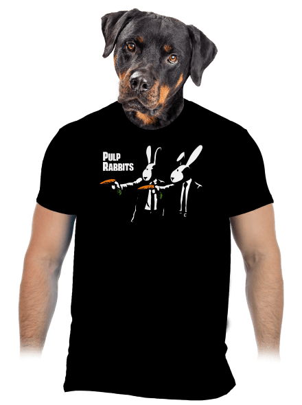 Pulp Rabbits férfi póló Black