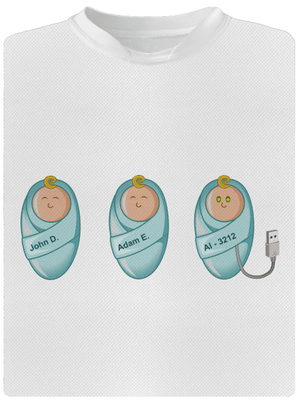 AI baby gyerek sport póló White