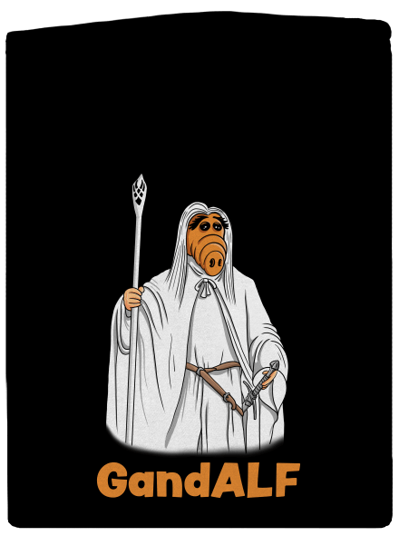 GandALF cipzáras férfi pulóver Black