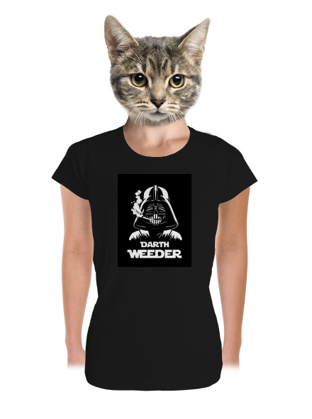 Darth Weeder prémium női póló Black