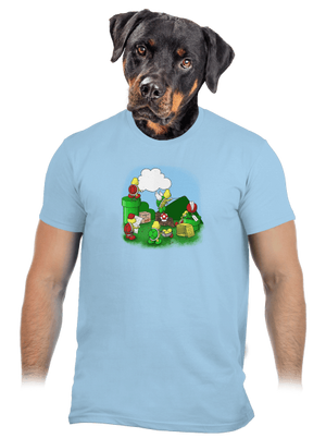 Hogyan építsünk fel egy új szintet férfi póló Sky Blue