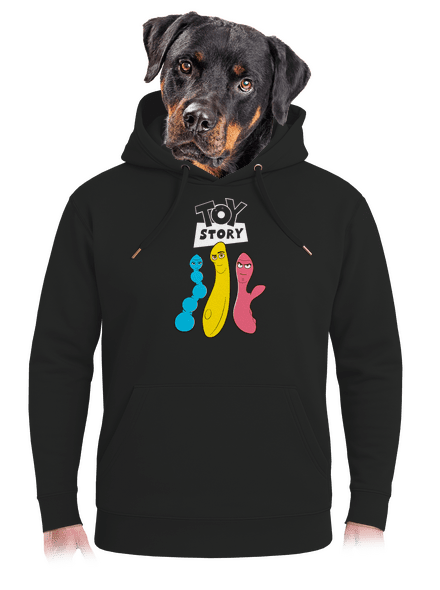 Játékháború unisex prémium pulóver Dark Black