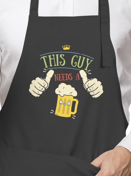 This guy needs a beer kötény Dark Grey