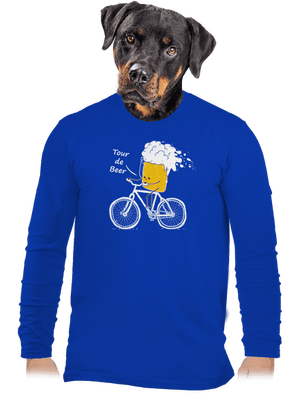 Tour de beer férfi hosszú ujjú póló Royal Blue