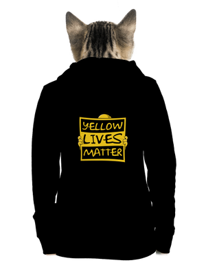 Yellow lives matter cipzáras női pulóver Black