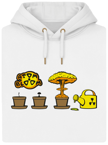 Atom bloom unisex prémium pulóver Snowwhite
