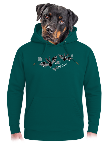 Batminton unisex prémium pulóver Emerald Green