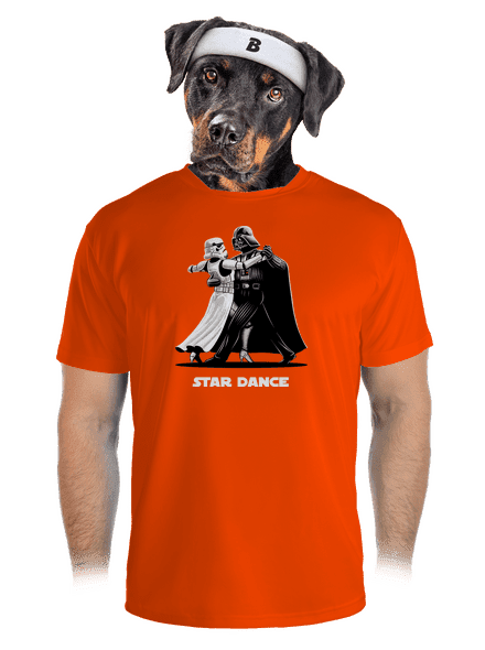 Star dance férfi sportpóló Neon Orange