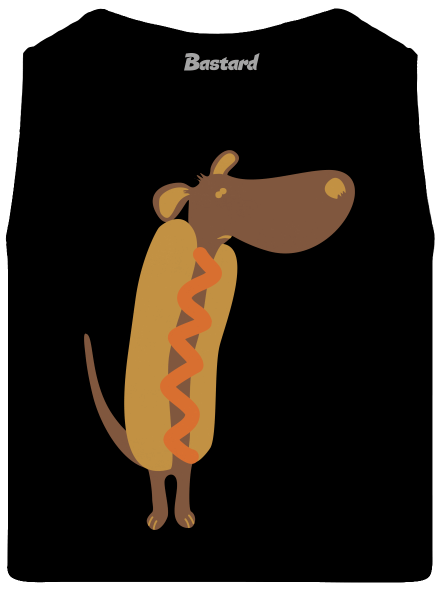 Hot dog férfi trikó Black